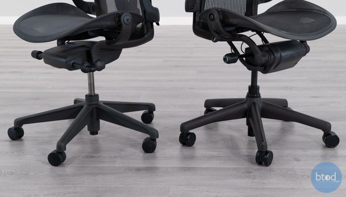 Base Comparison: Aeron Remastered vs Aeron Classic (right)