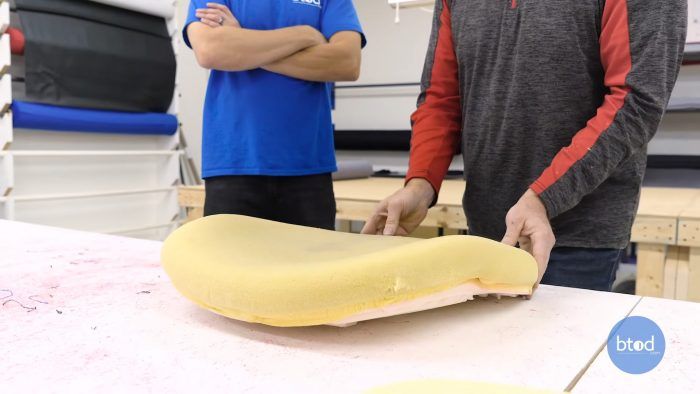 Original pad over new high density pad