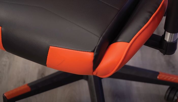 The seat on the gaming chair