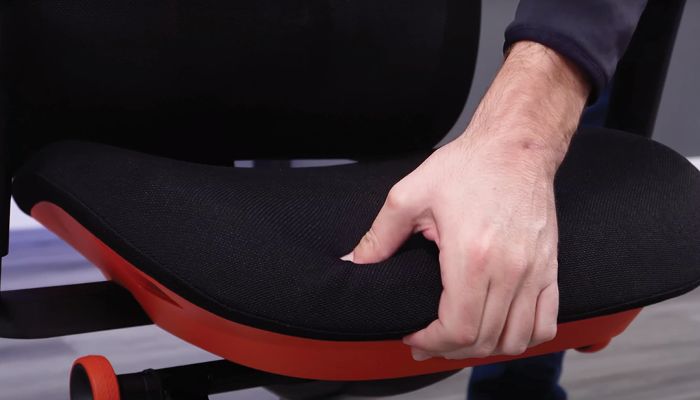 A close up of the upholstery