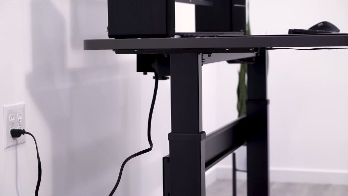Having a stability bar will make a difference when standing desk height is adjusted