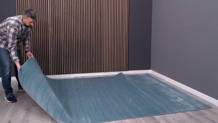 Aqua rug for an ocean theme