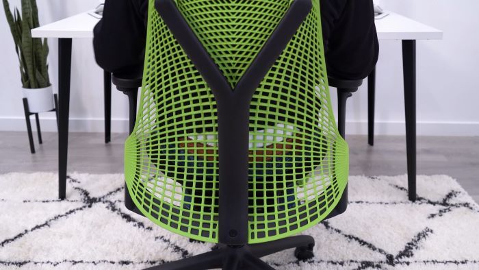 No lumbar system in the Sayl gaming chair