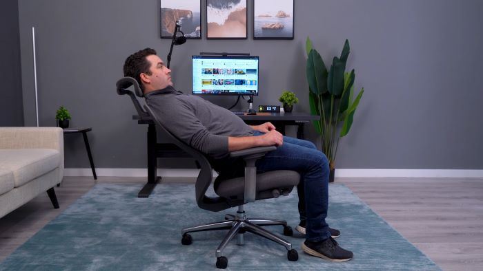 The recline goes far back