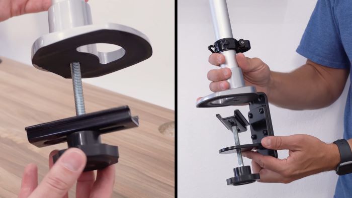 There are different desk mount options
