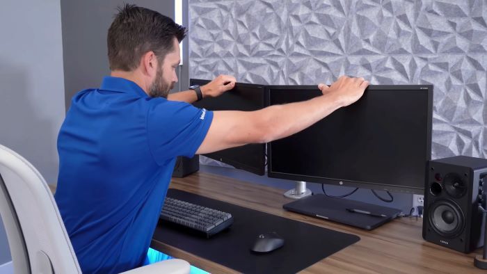Monitor arms need to accommodate wide screens
