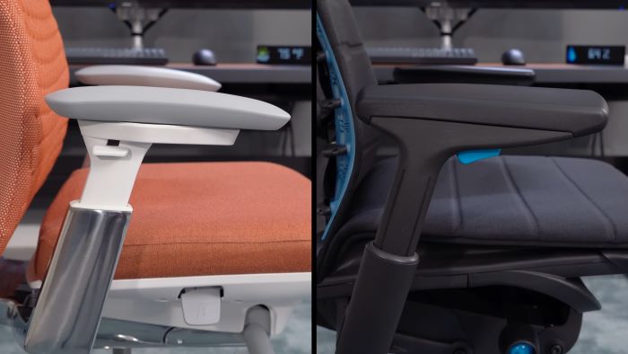 Comparing the unique arms on both chairs