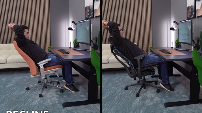 Comparing reclines in Fern and Embody chairs
