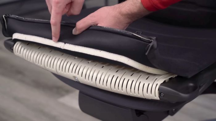 The Embody has a small layer of foam making the seat comfortable
