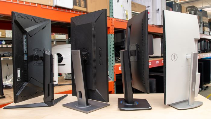 Vertical monitors will save space on your desk
