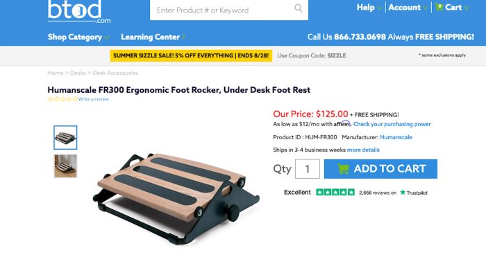 Humanscale FM300 Footrest