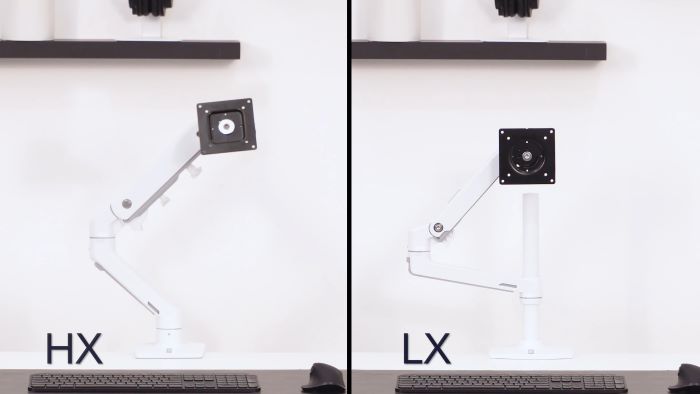 Comparing the Ergotron HX and LX designs