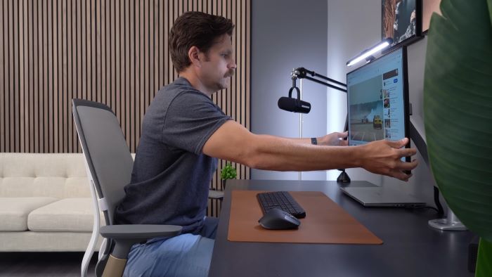 Monitor placement is crucial for reducing neck strain