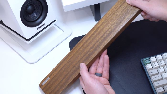 Wooden keyboard wrist rest